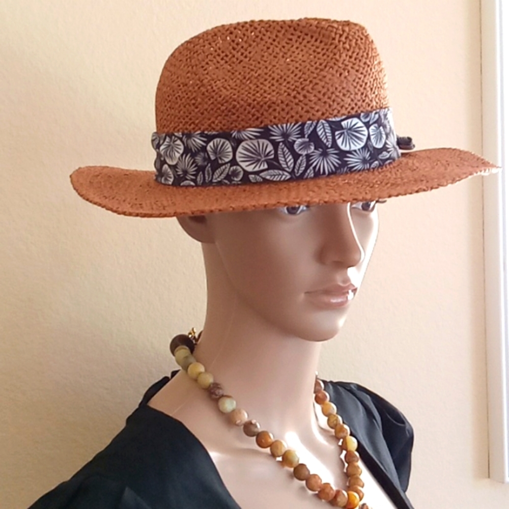 Palm Ribbon Straw Fedora